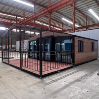 Maison mobile de luxe étanche de style moderne avec structure en acier, type mini-maison préfabriquée extensible en conteneur, conforme aux normes australiennes