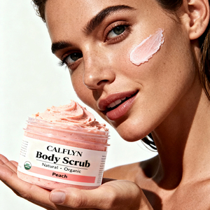 CALFLYN Scrub Corpo Naturale e Biologico all'Avocado/Fragola/Pesca/Mirtillo Esfoliante Idratante OEM/ODM Etichetta Privata - Product Image 4
