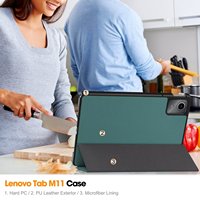 Étui de protection antichute fin en cuir PU imprimé pour tablette Lenovo M11 HD TB330FU TB331FC 2024 11 pouces
