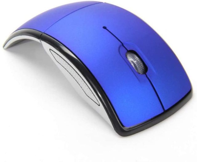 2.4G USB Wireless Optical Gaming Mouse Mini Foldable Design Easy-to-Carry Right-Handed Rechargeable for Laptop & Desktop
