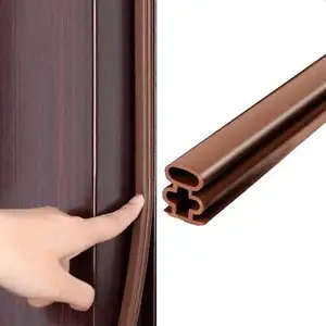 Ekstrusi fleksibel segel karet lembut slot PVC jenis strip segel pintu kayu