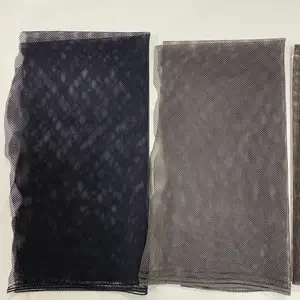 高清透明蕾丝面料弹力蕾丝网，用于制作假发纬帽网编织发网