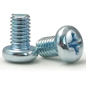 Carbon steel Phillips round head galvanized machine screw ANSI/ASME B18.6.3P Pan head screw