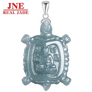 Pendentif en <span class=keywords><strong>jade</strong></span> naturel <span class=keywords><strong>de</strong></span> type émeraude bleu, dragon d'eau, tortue Po Liu Cai, amulette d'Asie du Sud-Est, <span class=keywords><strong>Thaïlande</strong></span>, <span class=keywords><strong>Bouddha</strong></span>, pour hommes et femmes - Product Image 5