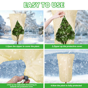 Mantas Impermeables para Protección Contra Heladas para Plantas de Invierno, Paquete de 2, Tamaño 2.6 pies x 3.3 pies, Grosor 2 oz/ya, Forma Cuadrada, para Árboles en Maceta - Product Image 5