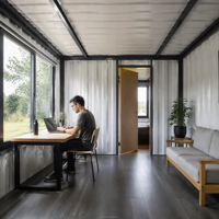 Maison conteneur préfabriquée modulaire extensible de 40 pieds, adaptée aux animaux de compagnie, pour hôtel, villa, complexe hôtelier, personnalisable DDP