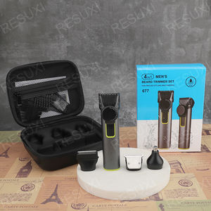 Vente en gros tondeuse électrique professionnelle pour poils de <span class=keywords><strong>nez</strong></span> Kit de toilettage corporel sans fil pour hommes Tondeuse à barbe et <span class=keywords><strong>nez</strong></span> étanche IPX5 - Product Image 2