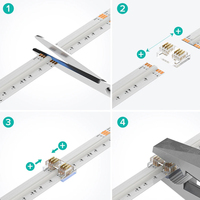 Connecteurs de bande LED Aikeou 8mm 10mm 12mm étanches 2-6 broches 12V en alliage de cuivre mâle 1.5A avec clips COB