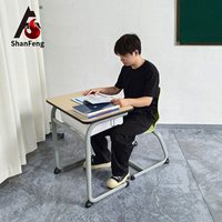 Modernes ergonomisches Schult isch-und Stuhlset Höhen verstellbar 660-760mm für Klassen zimmer der Grundschule