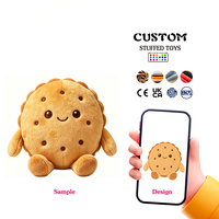 Un jouet en peluche en forme de gâteau au chocolat brun, en matériau PP écologique de haute qualité, tout neuf, doux au toucher et respirant, personnalisable.