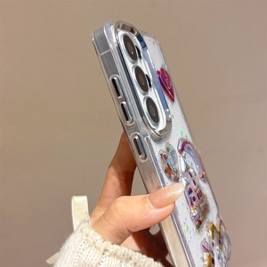 Funda de Teléfono TPU con Diseño de Castillo de Caramelos y Lentejuelas para Samsung S26 Ultra, S25, S24, Transparente con Brillo de Resina - Product Image 4