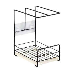 Kitchen Wall Mounted <b>Dish</b> Drying <b>Rack</b> Carbon Steel Rectangle Multifunctional Storage For Kitchen Countertop Use - Product Image 1