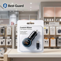 Empaque Personalizado en Blíster para Convertidor de Interfaz USB, Blíster Transparente de PET Reciclable, Protección Superior para Periféricos de Computadora