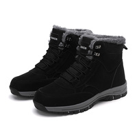 Bottes d'hiver en fourrure de mouton à semelle épaisse pour femmes, fabriquées sur mesure en usine, vente en gros, résistantes à l'eau, antidérapantes, baskets décontractées pour hommes