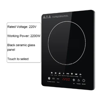Table de cuisson à induction électrique design fin 3500W, 3 options de menu, cuisson à frire, maintien au chaud 3 niveaux, panneau en verre trempé, brûleur unique, pour hôtel