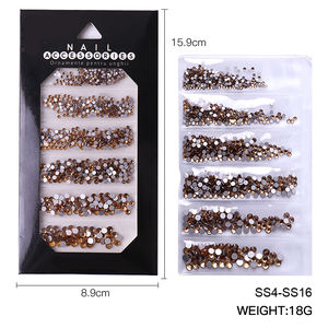 Juego de brocas <span class=keywords><strong>para</strong></span> <span class=keywords><strong>uñas</strong></span>, cristal de fondo plano, redondo, diamantes de imitación, gran oferta - Product Image 4