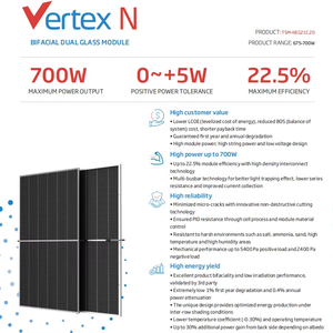 Longi Jinko JA <span class=keywords><strong>Trina</strong></span> Risen <span class=keywords><strong>Solar</strong></span> Commercial Home Use N-type Bifacial Monocrystalline 550W 580W 600W 650W 690W Paneles solares - Product Image 5