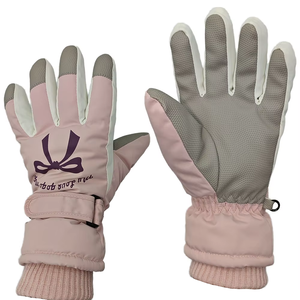 Mitaines de ski d'hiver imperméables pour hommes et femmes Technologie d'écran tactile Doublures de gants en cuir personnalisable isolé Snowboard - Product Image 1