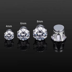 Custom Lady <b>Earring</b> Fashion Diamond 316L Stainless Steel Clip-on Diamond Magnetic <b>Earrings</b> <b>Magnet</b> <b>Earrings</b> For Women - Product Image 1