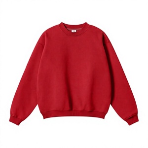 Pull en molleton rouge pour homme, col rond, décontracté, streetwear d'hiver - Product Image 4