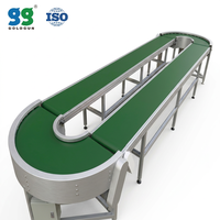 Système de Convoyeur Annulaire en U GOLDGUN pour Aliments, Courbé à 90 et 180 Degrés, pour Ligne de Production