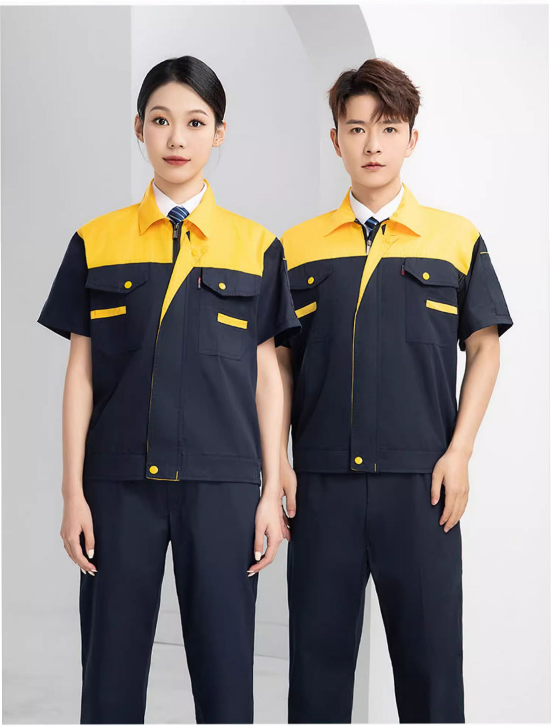 Haut Jaune Bas Bleu marine