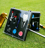Coffret Cadeau de Golf avec Outil de Réparation de Divots, Marqueur de Balle, Tees de Golf et Serviettes de Sport – Kit d'Accessoires de Golf Doux et Portable pour Golfeurs