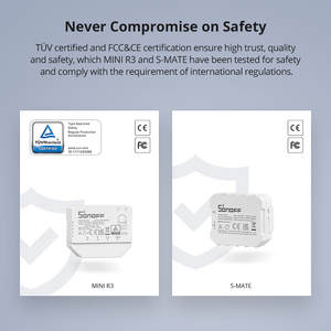 <span class=keywords><strong>2022</strong></span> el más nuevo Sonoff <span class=keywords><strong>Mini</strong></span> R3 wifi interruptor 16A 3500W No Neutral de trabajo requerido con SONOFF S-MATE interruptor amigo Alexa de <span class=keywords><strong>Google</strong></span> - Product Image 3