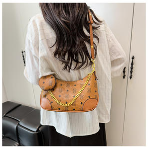 Bolso de Media Luna de Moda 2025, de Cuero PU de Lujo, con Cadena de Alta Calidad, Estampado, Versátil, de Mano, Bandolera, Impermeable - Product Image 5