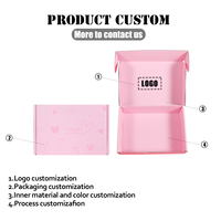 Kit de maquillage végétalien DIY pour la Saint-Valentin avec logo personnalisé, comprenant fond de teint, illuminateur, crayon à sourcils, baume démaquillant