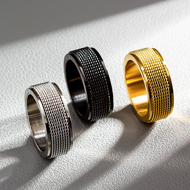 Non fading Geometric Titanium Steel Golden