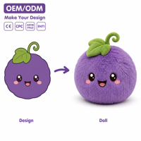 Coussin en peluche personnalisé en forme de chou irrégulière, style Anime, pour la décoration intérieure, CE, faible MOQ, OEM