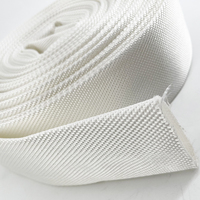 Tuyau d'incendie blanc de haute qualité avec revêtement intérieur en PVC, flexible et durable.