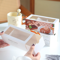 Boîtes de boulangerie en papier kraft avec fenêtre de présentation transparente emballage de pâtisserie unique pour beignet mini gâteau tarte tranche de dessert friandises pour la nourriture