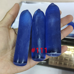 Matière première de pierres précieuses synthétiques non taillées 110 #   111 #   Spinelle bleue brute pour la découpe de perles de pierres précieuses - Product Image 5