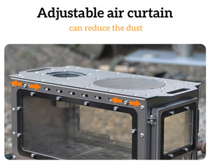 موقد حرق خشب التيتانيوم النقي محمول خفيف للغاية مع حقيبة حمل وصندوق مدخن للتخييم الحديث في الهواء الطلق للشواء - Product Image 3