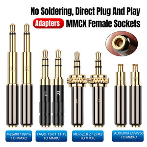 Adaptateur convertisseur plaqué or Meze99 109 <span class=keywords><strong>TAGO</strong></span> T3/T1 T5 ADX5000 MDR-Z1R vers prise MMCX - Product Image 1