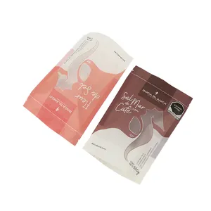 Custom Design Full Color Printed Frosted Resealable Waterproof Stand Up Salt Zip Lock Mylar Packaging Pouch Bags With Logo