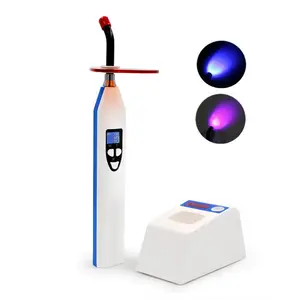 2in1 ทันตกรรม LED สีฟ้าสีม่วง Curing Light พร้อมโฟโตมิเตอร์ Cure โคมไฟเมตร Caries การตรวจจับ High Power ทันตกรรมอุปกรณ์เครื่อง