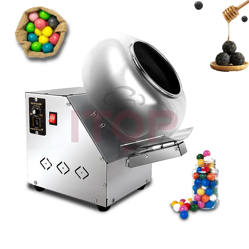 Itop Lange Levensduur Snoep Chocolade Tablet Chocolade Snack Coating Machine Mini Chocolade Suiker Coating Machine Voor Thuis