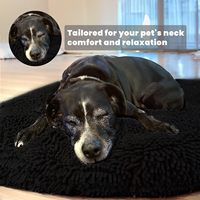 Tapis Starmoon pour chiens et chats, lit pour chien en forme de beignet, doux et relaxant, en chenille, housse amovible