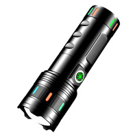 Lampe torche puissante à LED laser blanc fluorescent, torche lumineuse de nuit, étanche, type-C USB, affichage numérique, lampes de poche d'extérieur