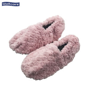 <span class=keywords><strong>Zapatillas</strong></span> de felpa suave para el <span class=keywords><strong>microondas</strong></span>, pantuflas cálidas con almohadilla de calor, calentador de pies para el hogar, para terapia - Product Image 5