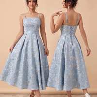 Robes de Soirée Jacquard pour Invitées de Mariage, Robes de Bal en Satin Froncé pour Femmes, Robe de Soirée Personnalisée Mi-Longue, Robe de Bal Formelle