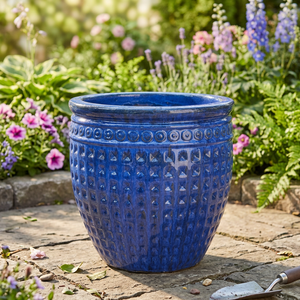 Modern Glazed Clay Ceramic Lightweight Circular <b>Succulent</b> Plant <b>Pot</b> for Outdoor Use 500 Capacity - Product Image 2