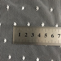 Tissu en dentelle à pois brodés, en nylon et élasthanne, doux et extensible, pour vêtements féminins LT21941