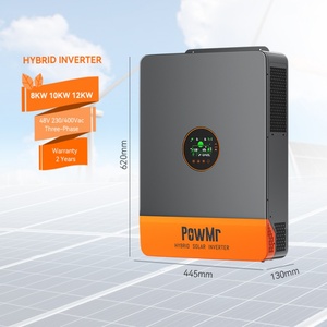 Pour systèmes solaires hybrides 5KW 8KW 12KW 10KW 48V 110V/230V/400V, onduleur à onde sinusoïdale pure 50/60Hz, compatible réseau et hors réseau - Product Image 1