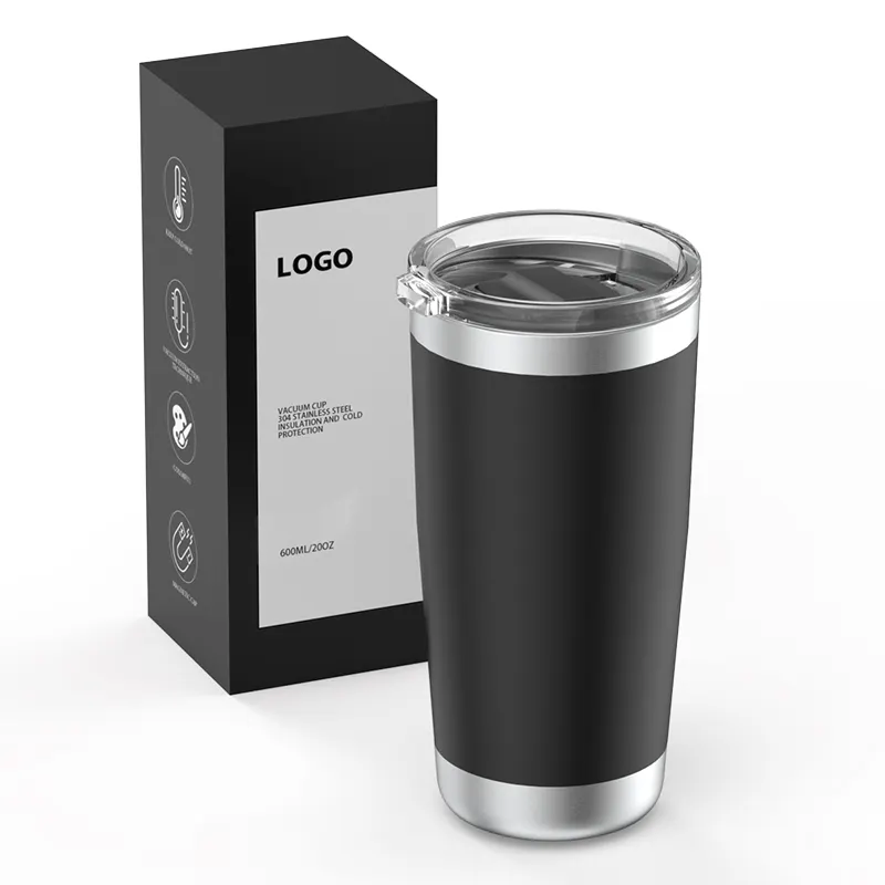 Wholesale 20oz Double Wall Vacuum Insulated Travel Coffee Mug Tumbler Bulk Stainless Steel Tumbler Cup Mug with water proof Lid