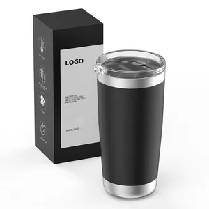 Wholesale 20oz Double Wall Vacuum Insulated Travel Coffee Mug Tumbler Bulk Stainless Steel Tumbler Cup Mug with water proof Lid