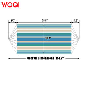 เปลญวนผ้าแคนวาส Woqi แบบพกพา สำหรับใช้กลางแจ้งและในบ้าน ดีไซน์สไตล์กระเป๋าเป้สะพายหลัง ลายทางแบบชายฝั่ง น้ำหนักเบา - Product Image 4